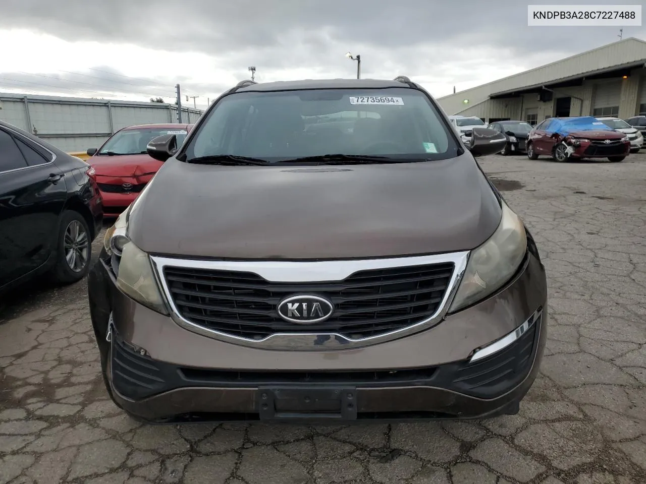 2012 Kia Sportage Base VIN: KNDPB3A28C7227488 Lot: 72735694