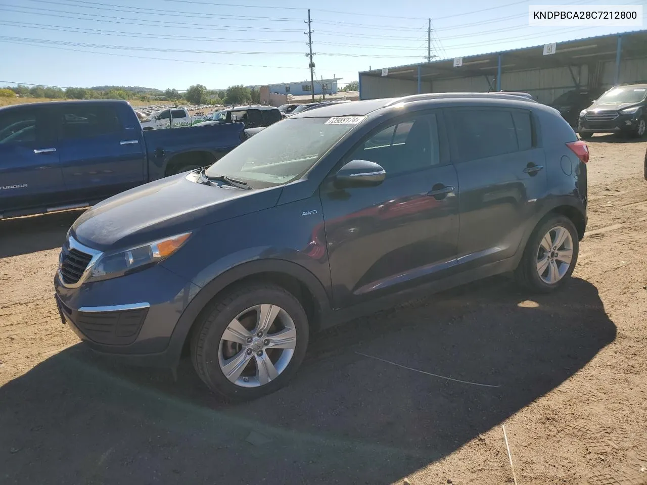 2012 Kia Sportage Lx VIN: KNDPBCA28C7212800 Lot: 73989174