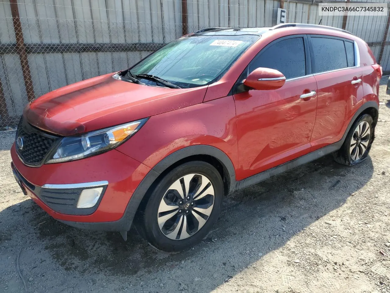 2012 Kia Sportage Sx VIN: KNDPC3A66C7345832 Lot: 74047474