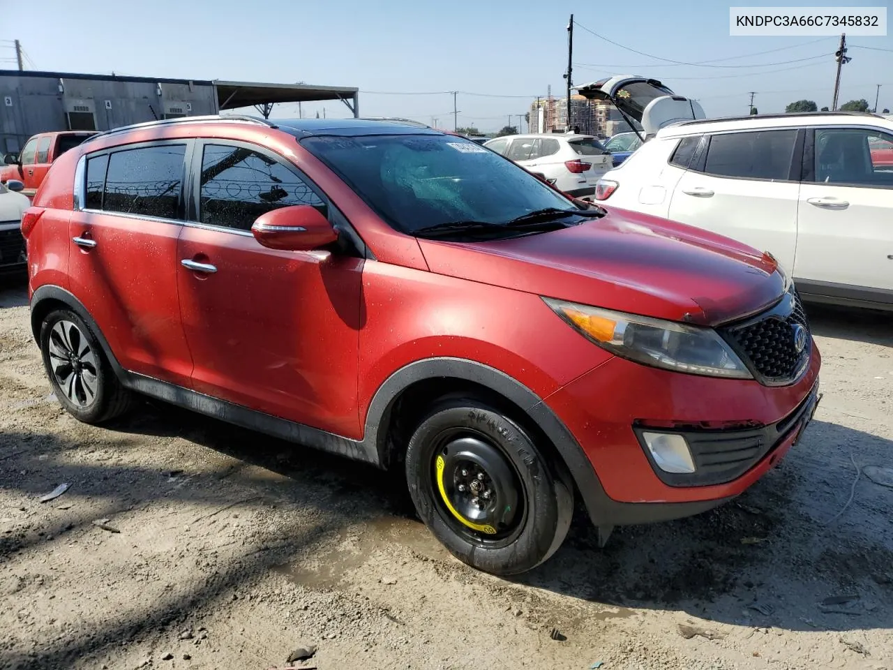 2012 Kia Sportage Sx VIN: KNDPC3A66C7345832 Lot: 74047474