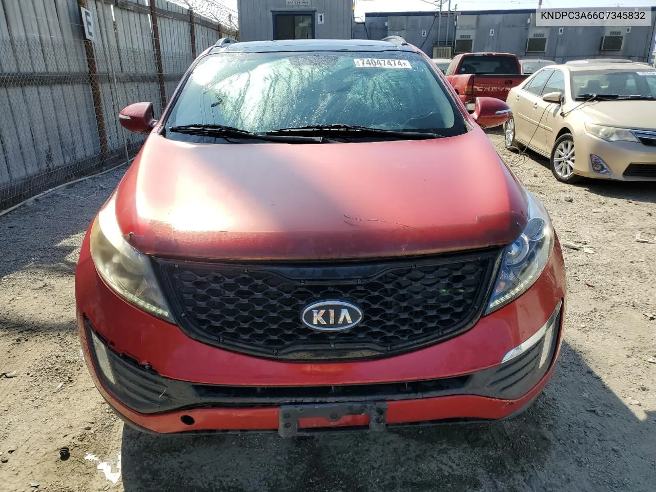 2012 Kia Sportage Sx VIN: KNDPC3A66C7345832 Lot: 74047474