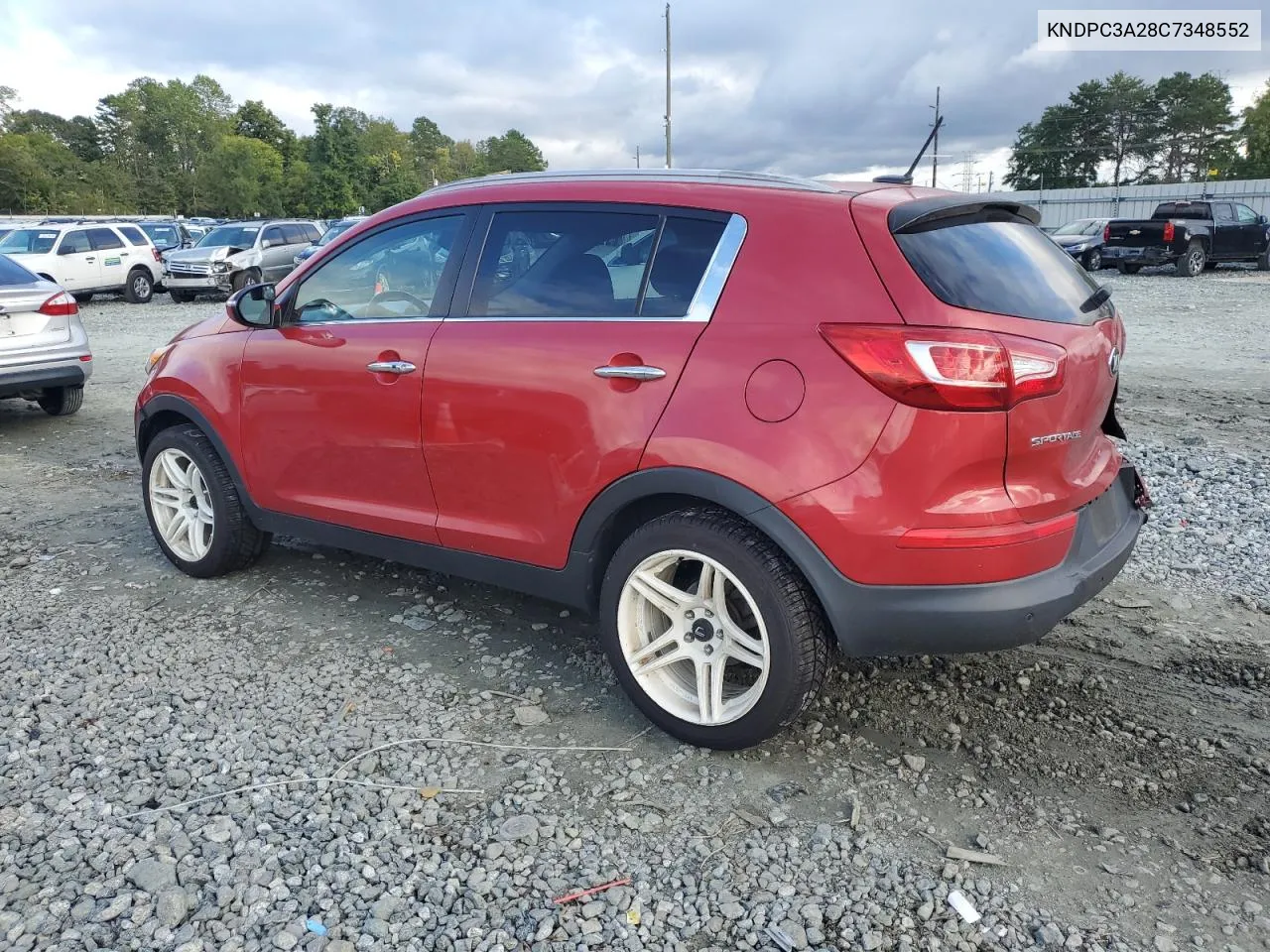 2012 Kia Sportage Ex VIN: KNDPC3A28C7348552 Lot: 74089804