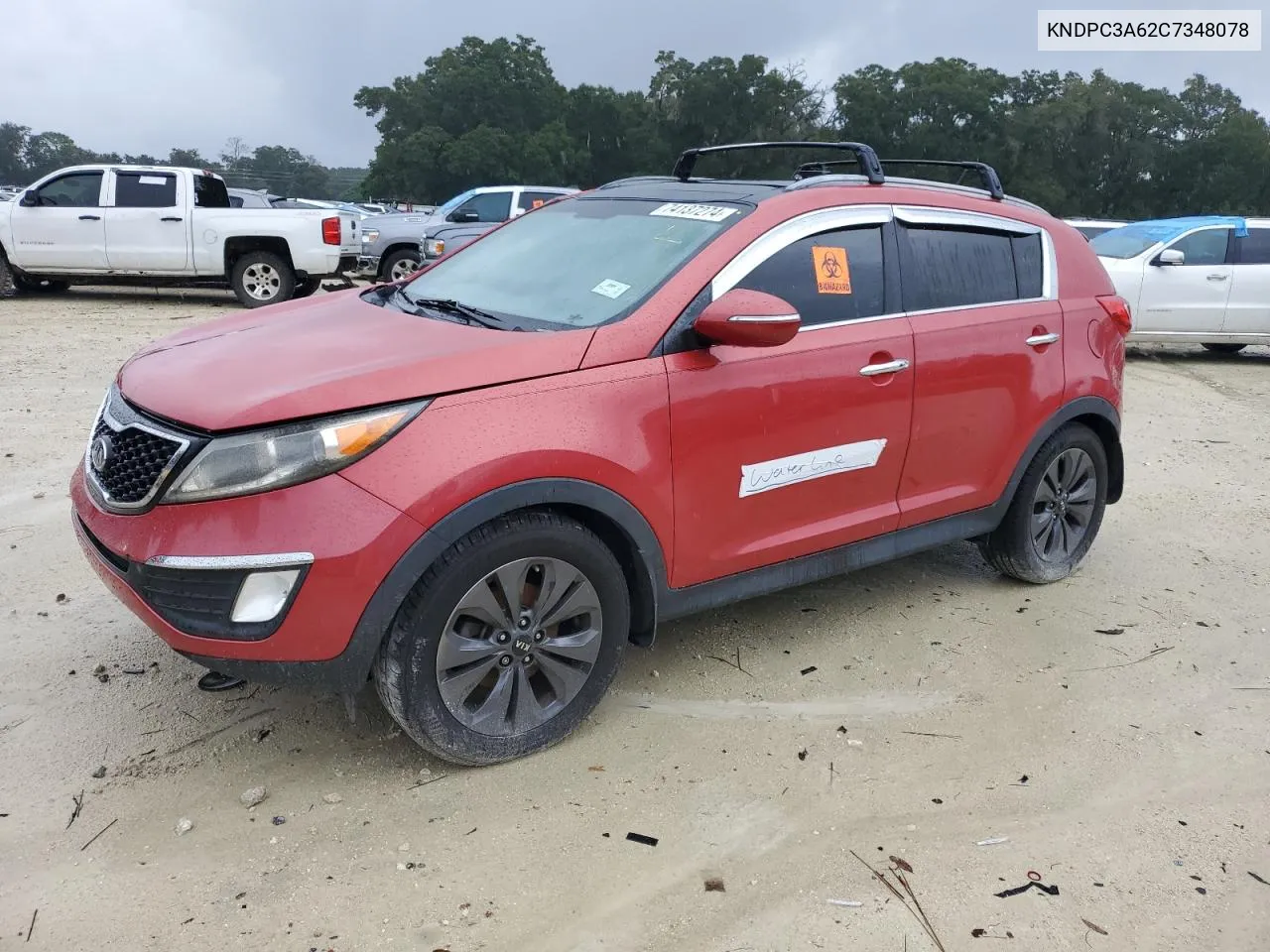 2012 Kia Sportage Sx VIN: KNDPC3A62C7348078 Lot: 74137274