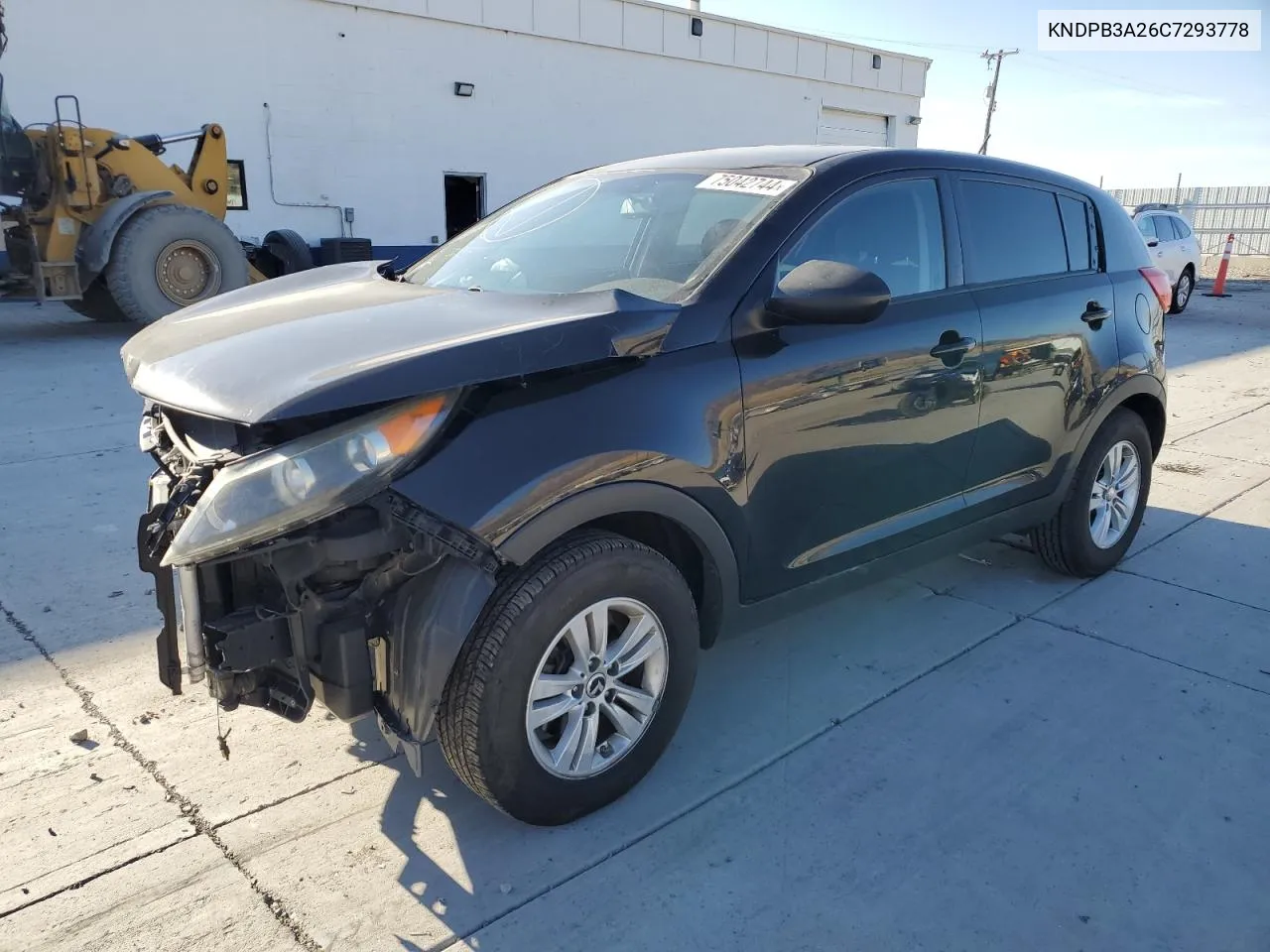 2012 Kia Sportage Base VIN: KNDPB3A26C7293778 Lot: 75042744