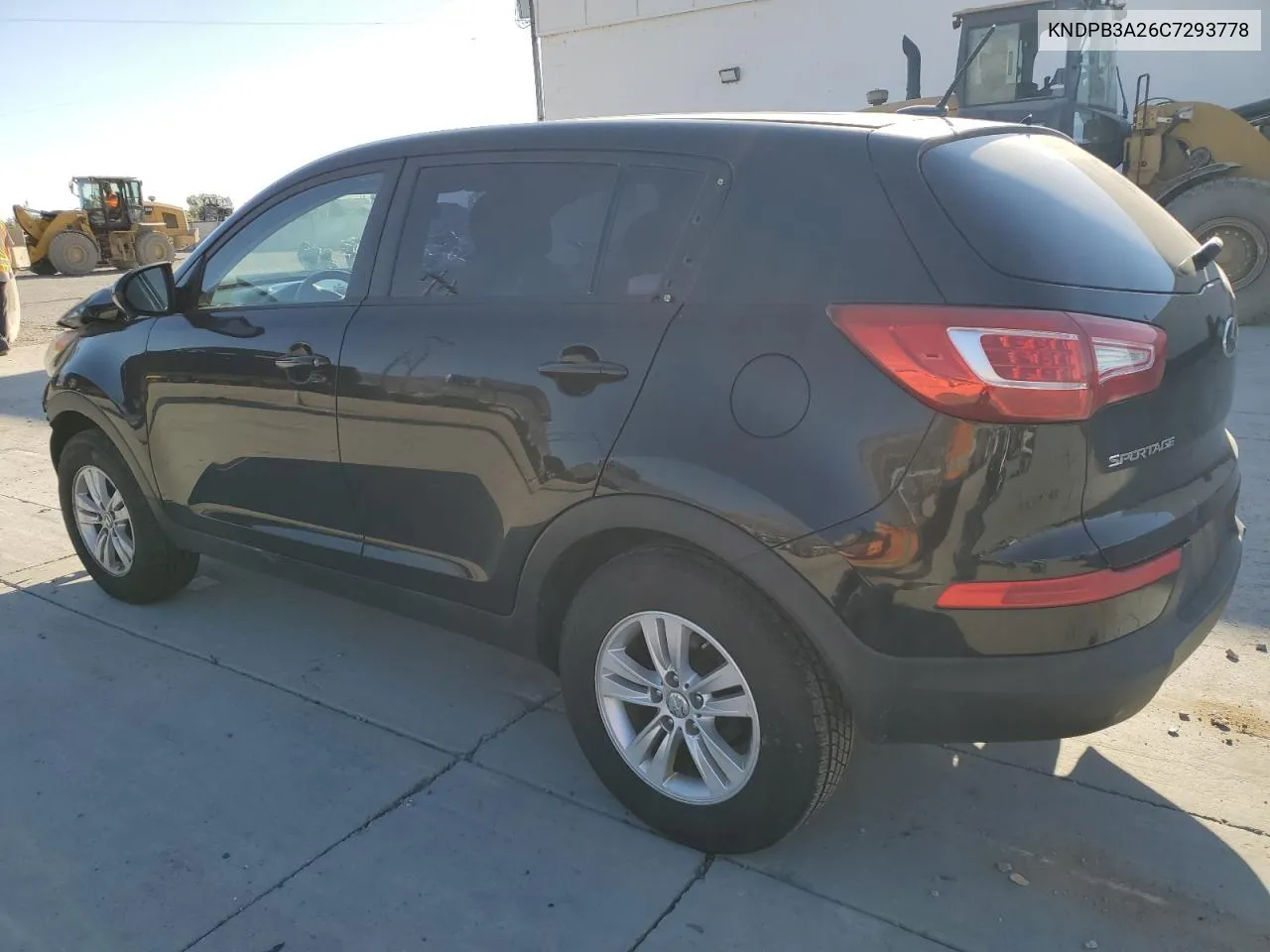 2012 Kia Sportage Base VIN: KNDPB3A26C7293778 Lot: 75042744