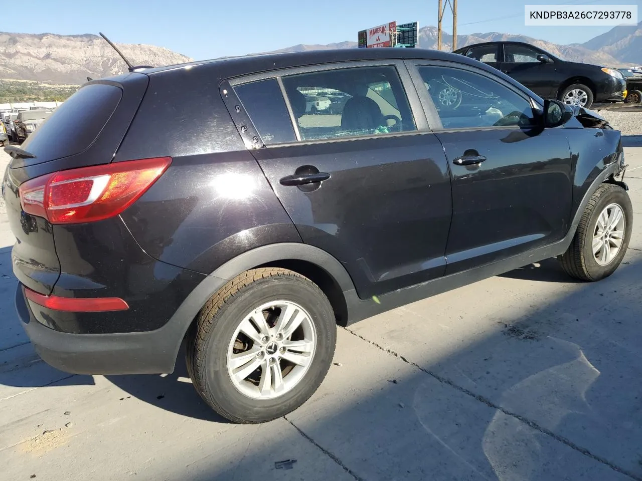 2012 Kia Sportage Base VIN: KNDPB3A26C7293778 Lot: 75042744