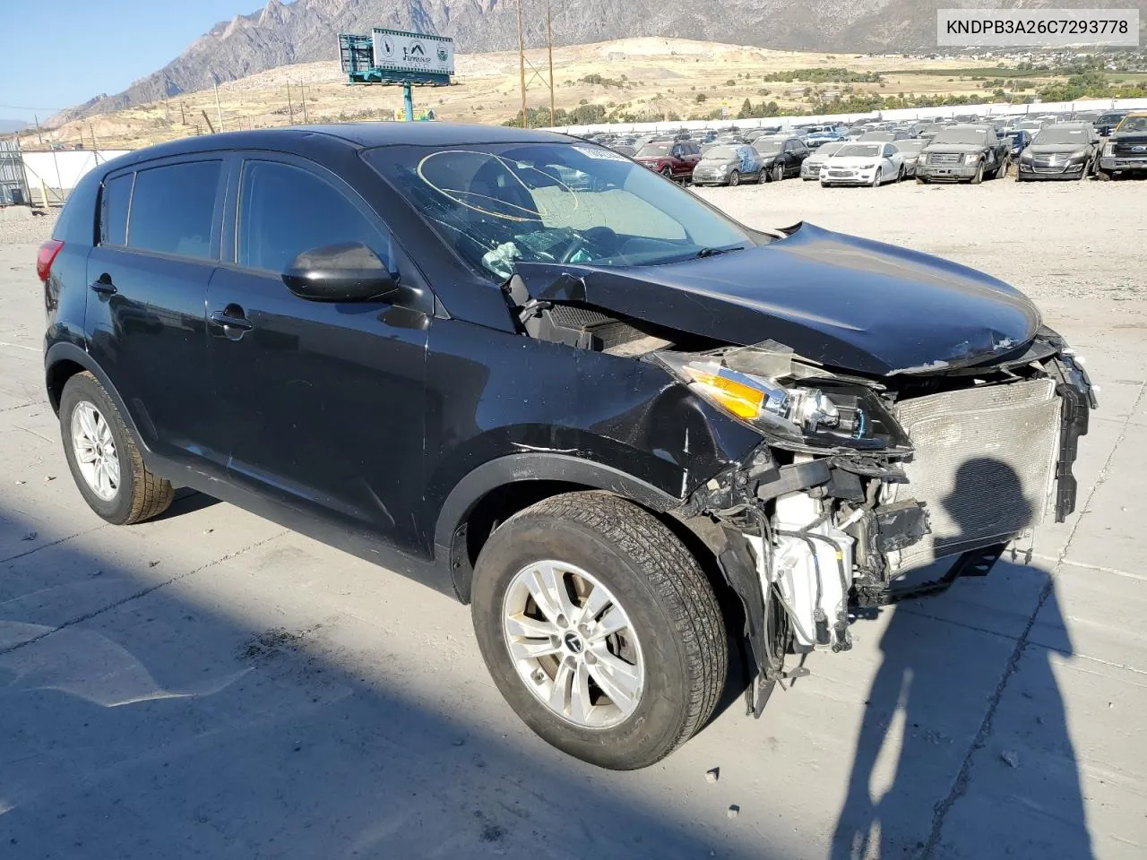 2012 Kia Sportage Base VIN: KNDPB3A26C7293778 Lot: 75042744