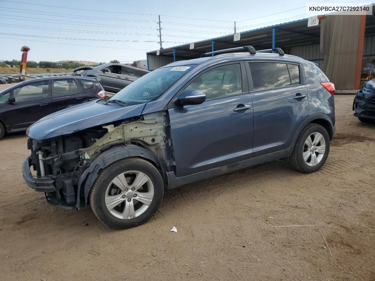 2012 Kia Sportage Lx VIN: KNDPBCA27C7292140 Lot: 75438324