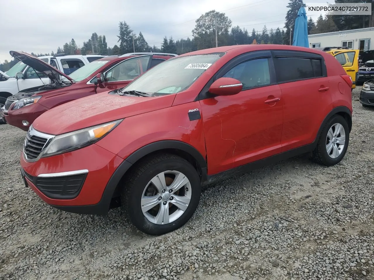 2012 Kia Sportage Lx VIN: KNDPBCA24C7229772 Lot: 75685064