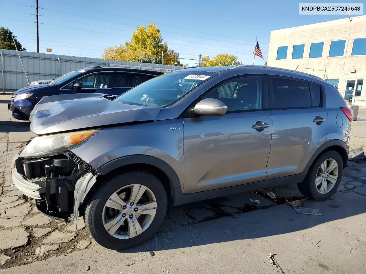 2012 Kia Sportage Lx VIN: KNDPBCA25C7249643 Lot: 77275044