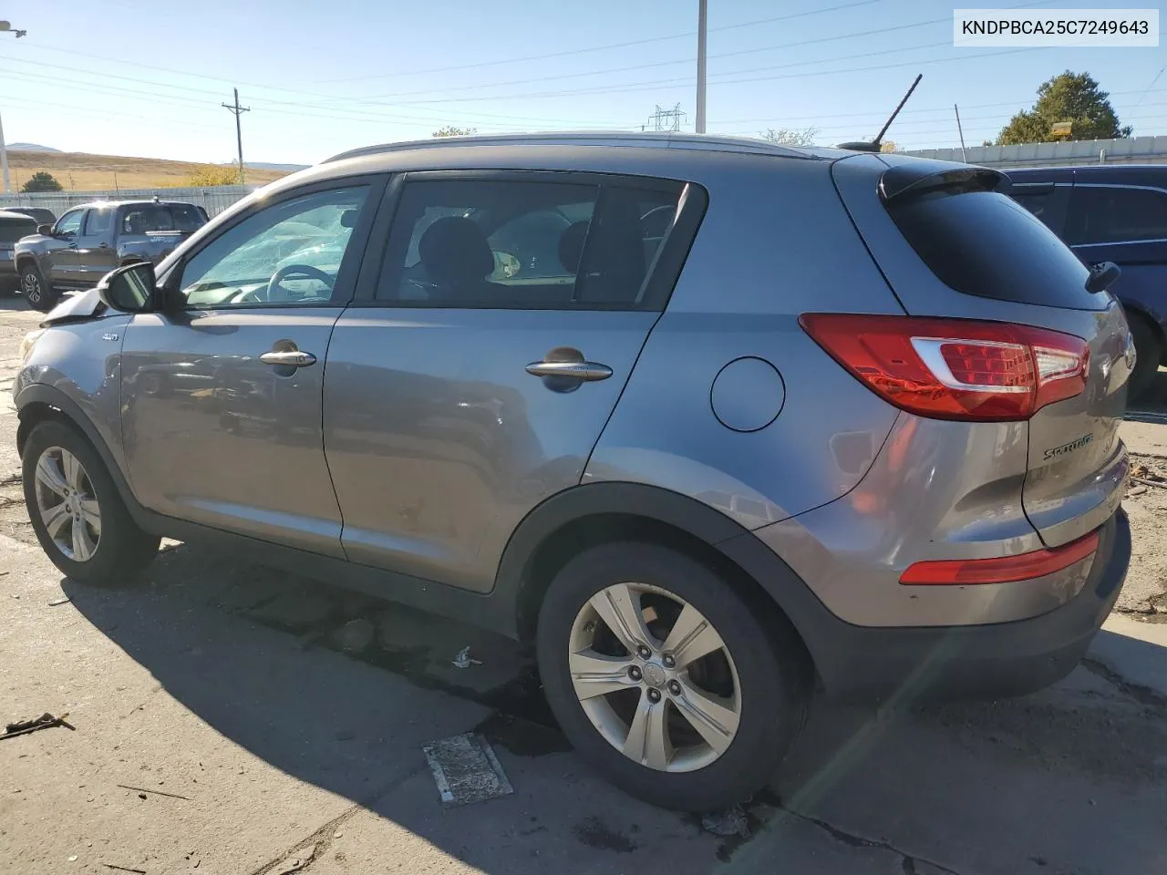 2012 Kia Sportage Lx VIN: KNDPBCA25C7249643 Lot: 77275044