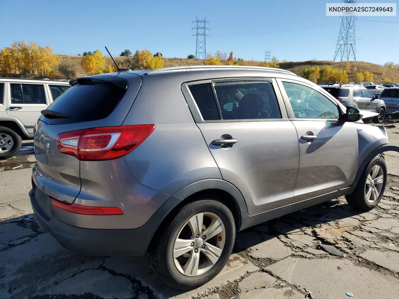 2012 Kia Sportage Lx VIN: KNDPBCA25C7249643 Lot: 77275044