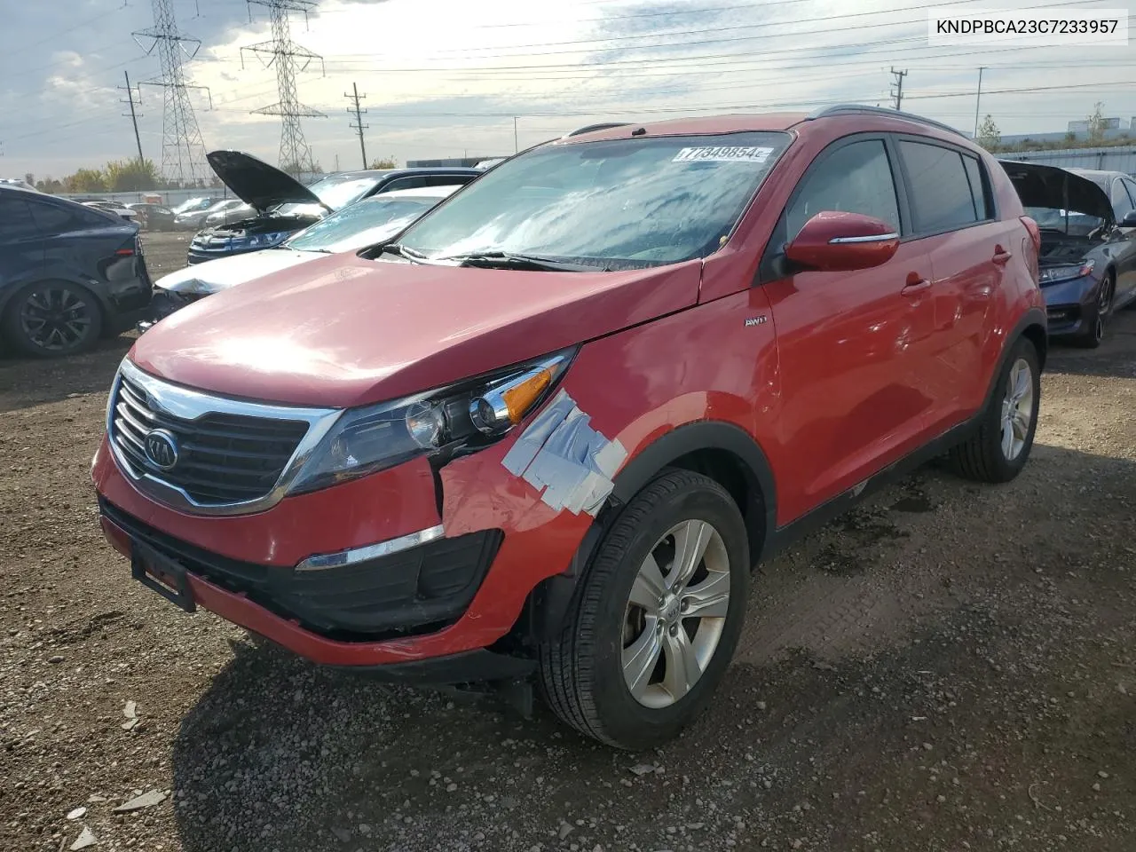 2012 Kia Sportage Lx VIN: KNDPBCA23C7233957 Lot: 77349854