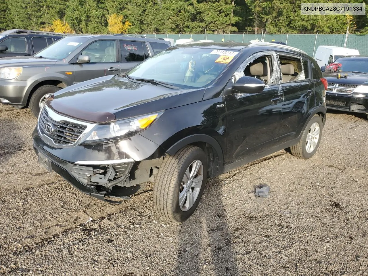 2012 Kia Sportage Lx VIN: KNDPBCA28C7191334 Lot: 79310214