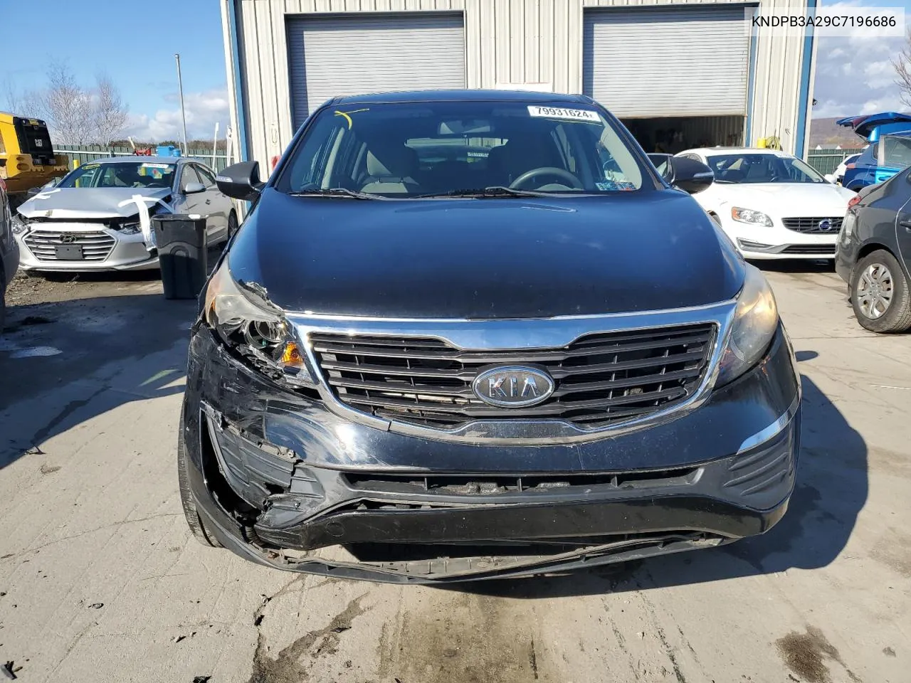 2012 Kia Sportage Base VIN: KNDPB3A29C7196686 Lot: 79931624