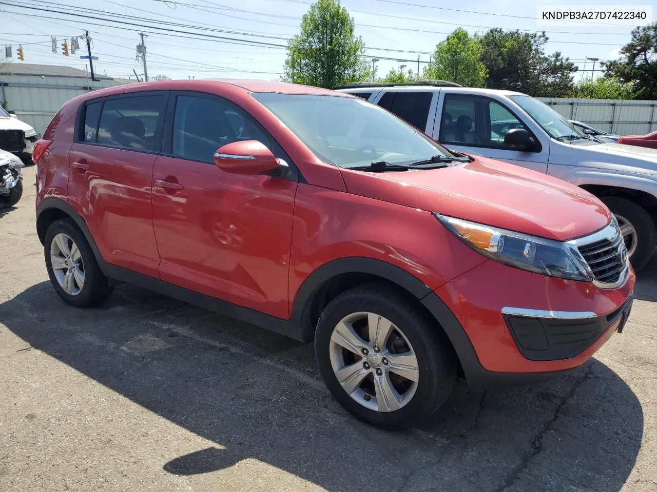 2013 Kia Sportage Base VIN: KNDPB3A27D7422340 Lot: 50829394