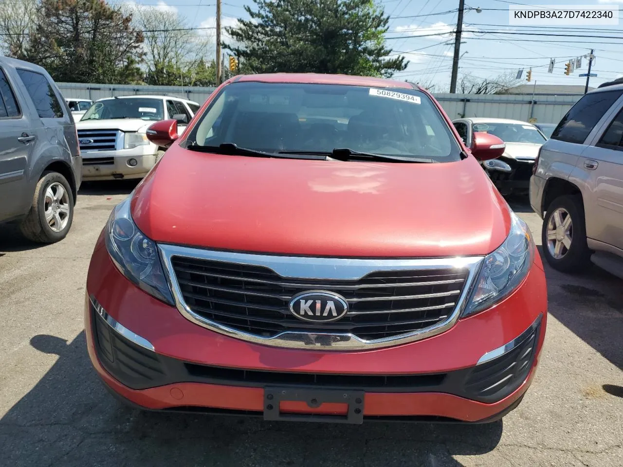 2013 Kia Sportage Base VIN: KNDPB3A27D7422340 Lot: 50829394