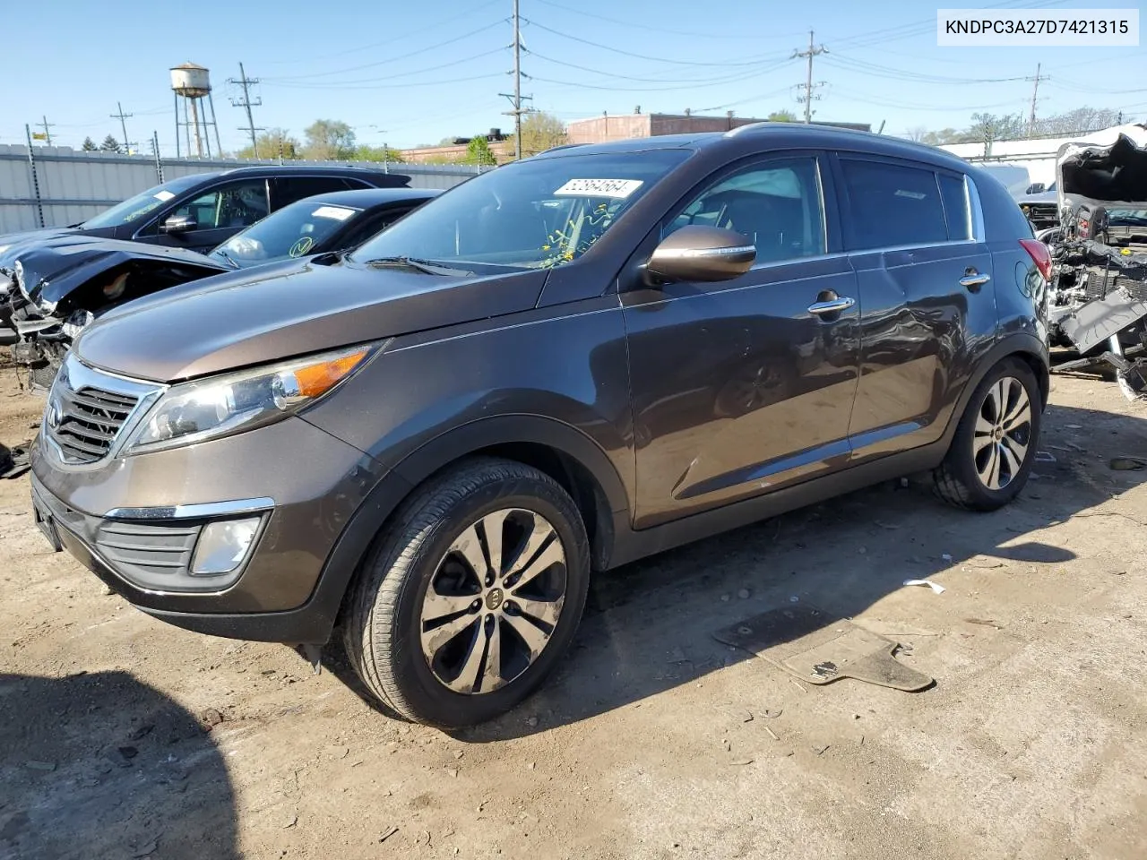 2013 Kia Sportage Ex VIN: KNDPC3A27D7421315 Lot: 52864564