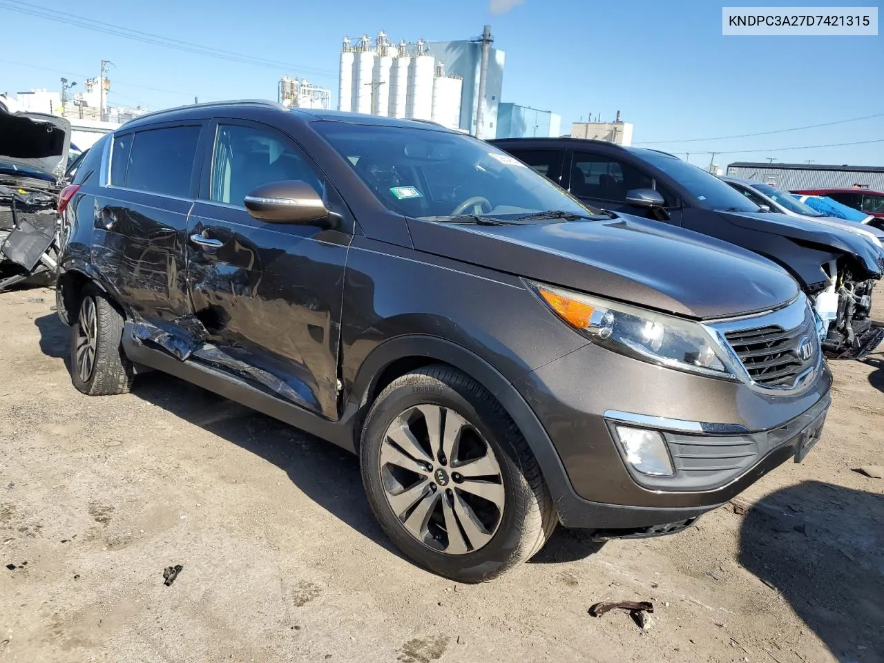 2013 Kia Sportage Ex VIN: KNDPC3A27D7421315 Lot: 52864564