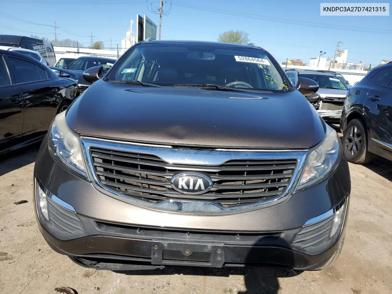 2013 Kia Sportage Ex VIN: KNDPC3A27D7421315 Lot: 52864564