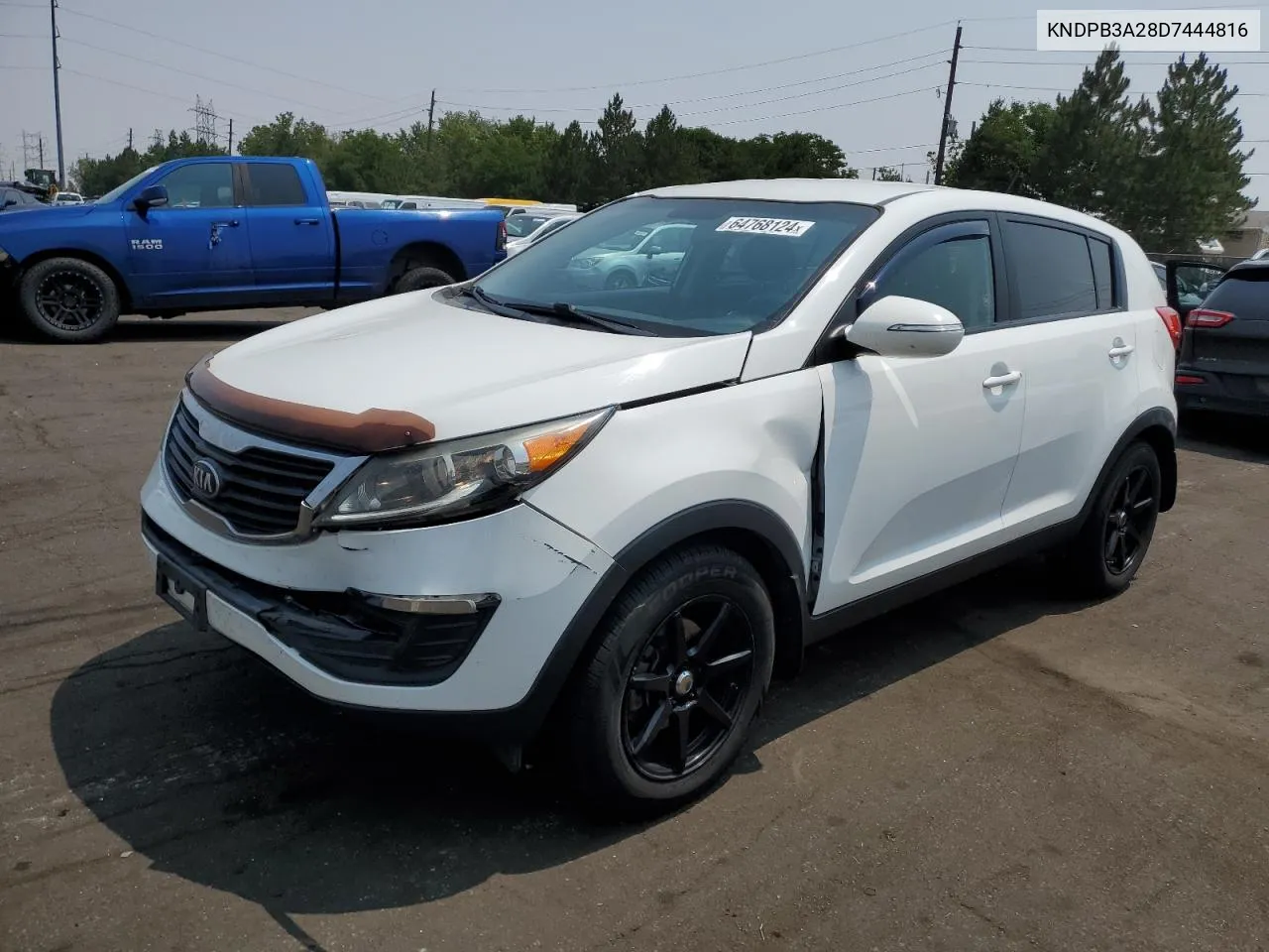 2013 Kia Sportage Base VIN: KNDPB3A28D7444816 Lot: 64768124