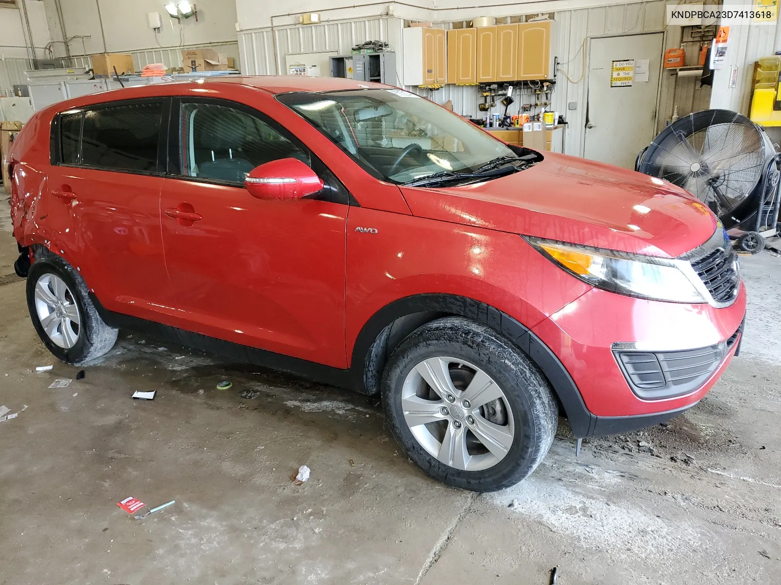 2013 Kia Sportage Lx VIN: KNDPBCA23D7413618 Lot: 65052834