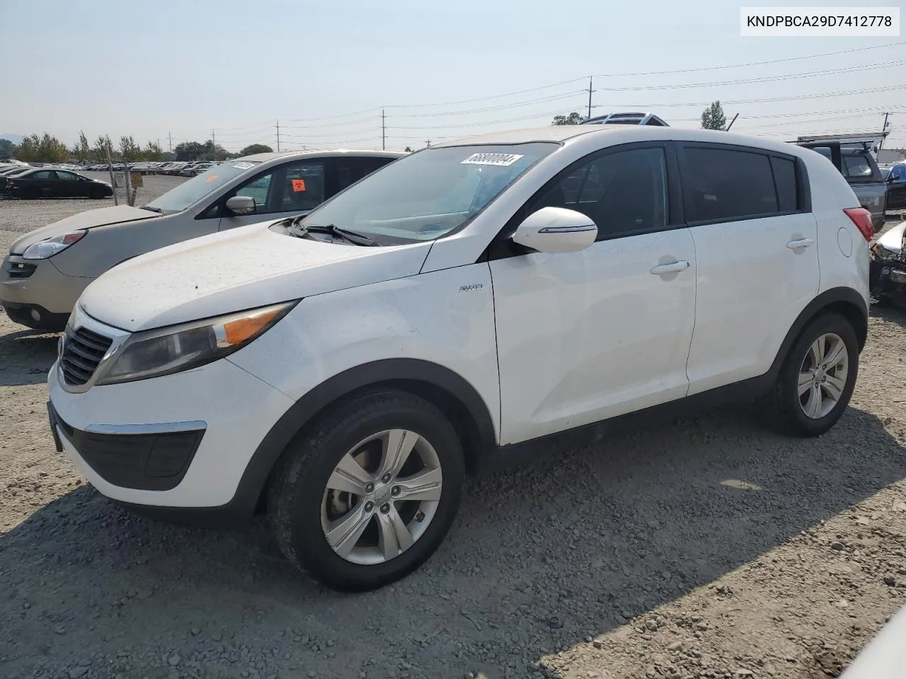 2013 Kia Sportage Lx VIN: KNDPBCA29D7412778 Lot: 66800004