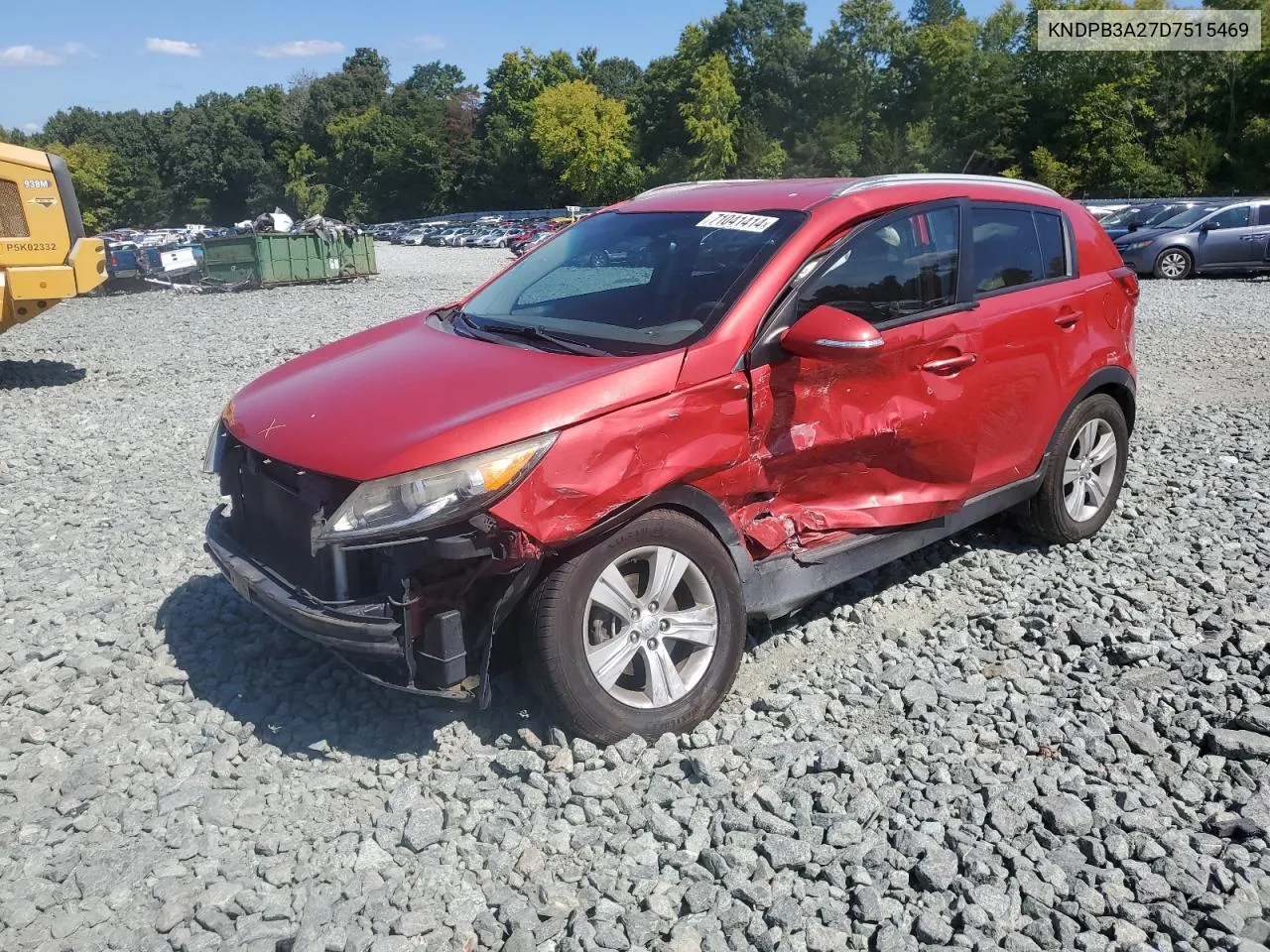 2013 Kia Sportage Base VIN: KNDPB3A27D7515469 Lot: 71041414