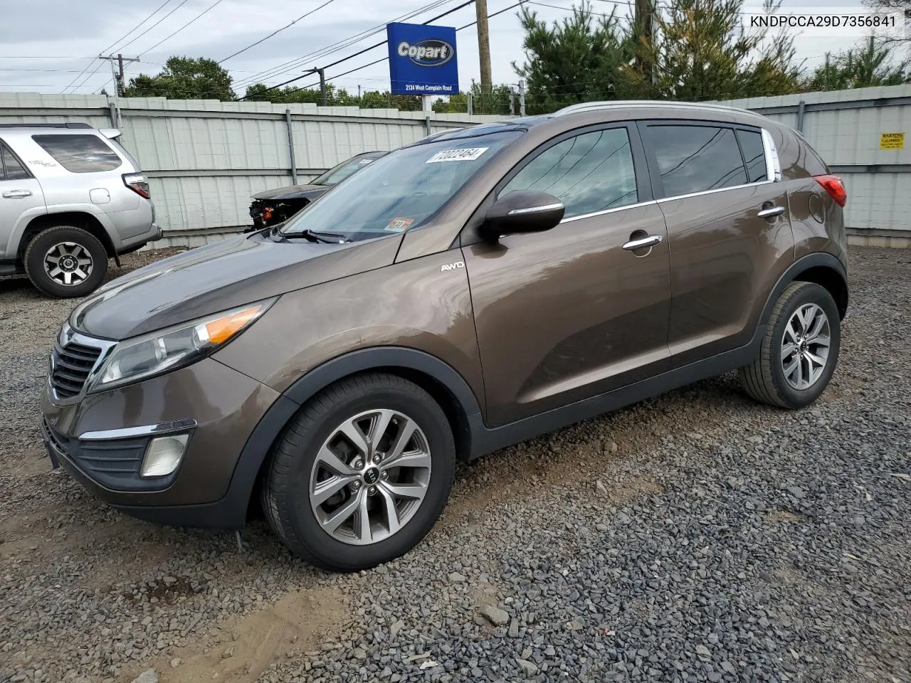 2013 Kia Sportage Ex VIN: KNDPCCA29D7356841 Lot: 72022464