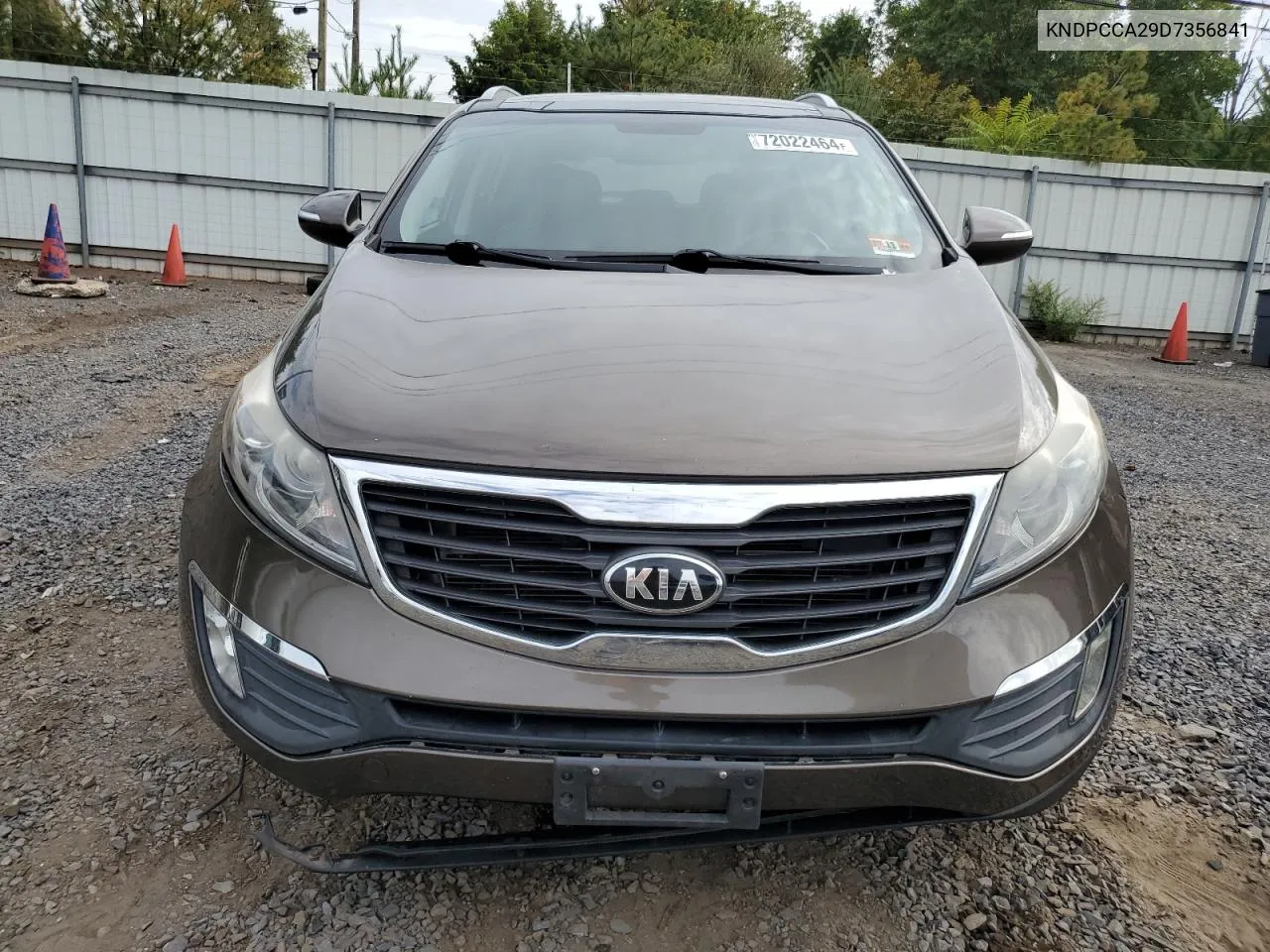 2013 Kia Sportage Ex VIN: KNDPCCA29D7356841 Lot: 72022464