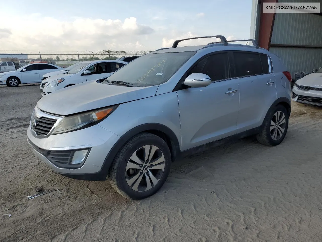 2013 Kia Sportage Ex VIN: KNDPC3A26D7467265 Lot: 72271514