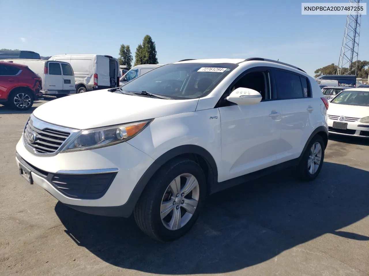 2013 Kia Sportage Lx VIN: KNDPBCA20D7487255 Lot: 72761294