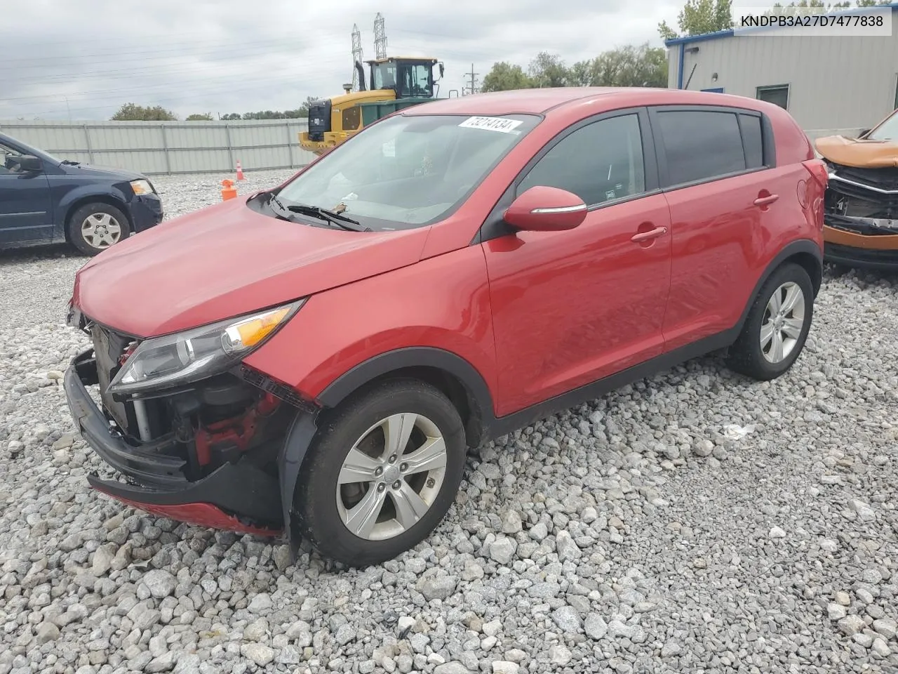 2013 Kia Sportage Base VIN: KNDPB3A27D7477838 Lot: 73214134