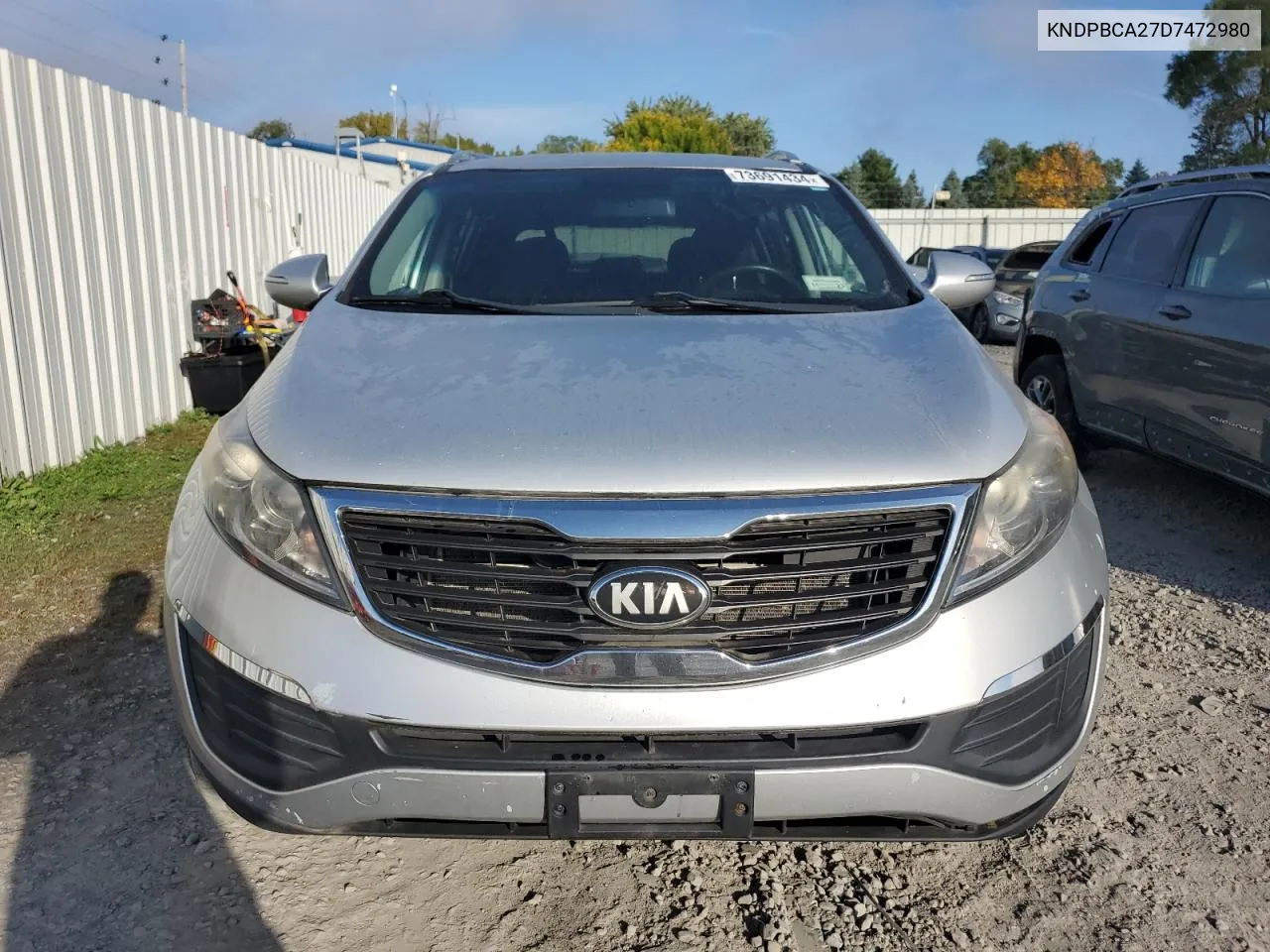 2013 Kia Sportage Lx VIN: KNDPBCA27D7472980 Lot: 73691434