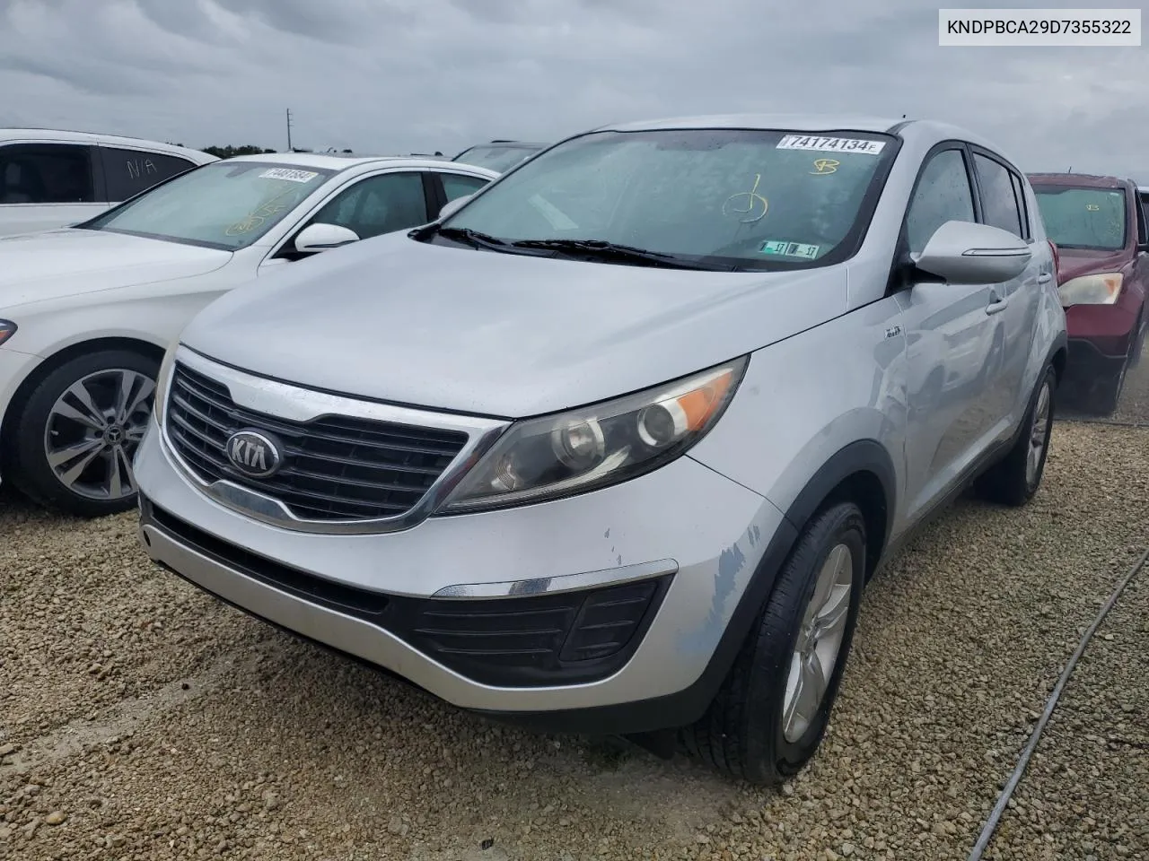 2013 Kia Sportage Lx VIN: KNDPBCA29D7355322 Lot: 74174134