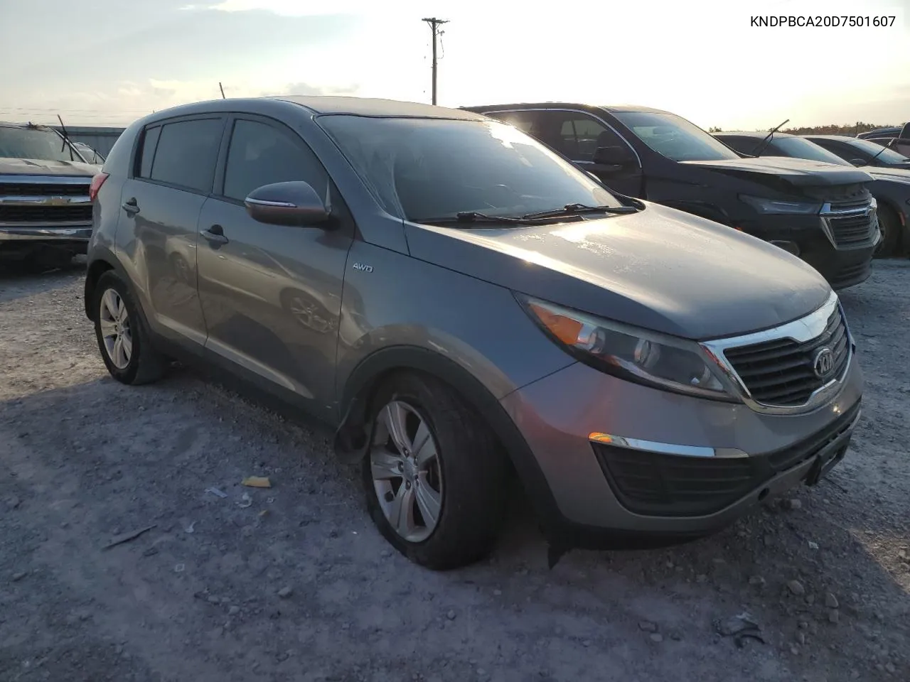 2013 Kia Sportage Lx VIN: KNDPBCA20D7501607 Lot: 74425884