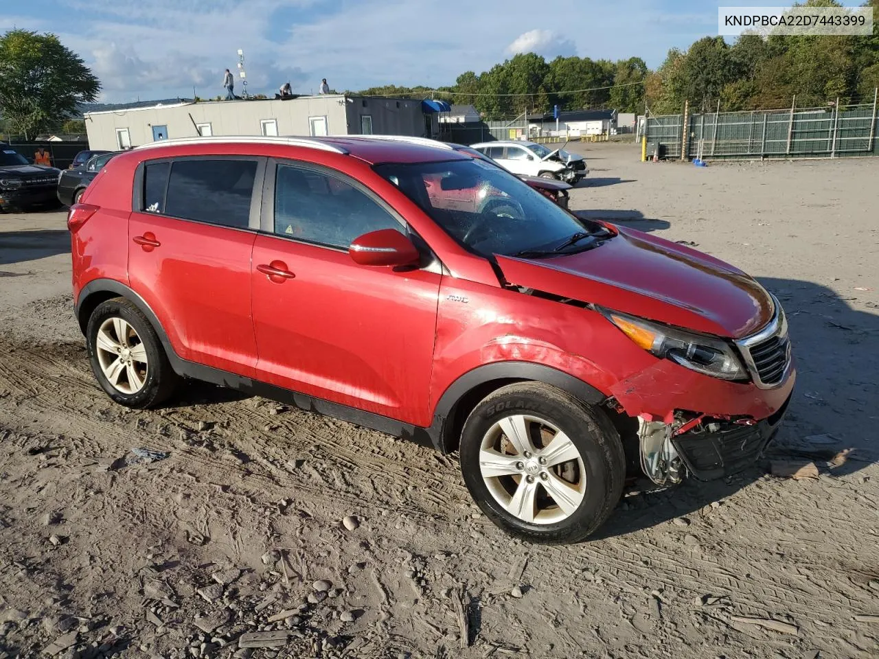 KNDPBCA22D7443399 2013 Kia Sportage Lx