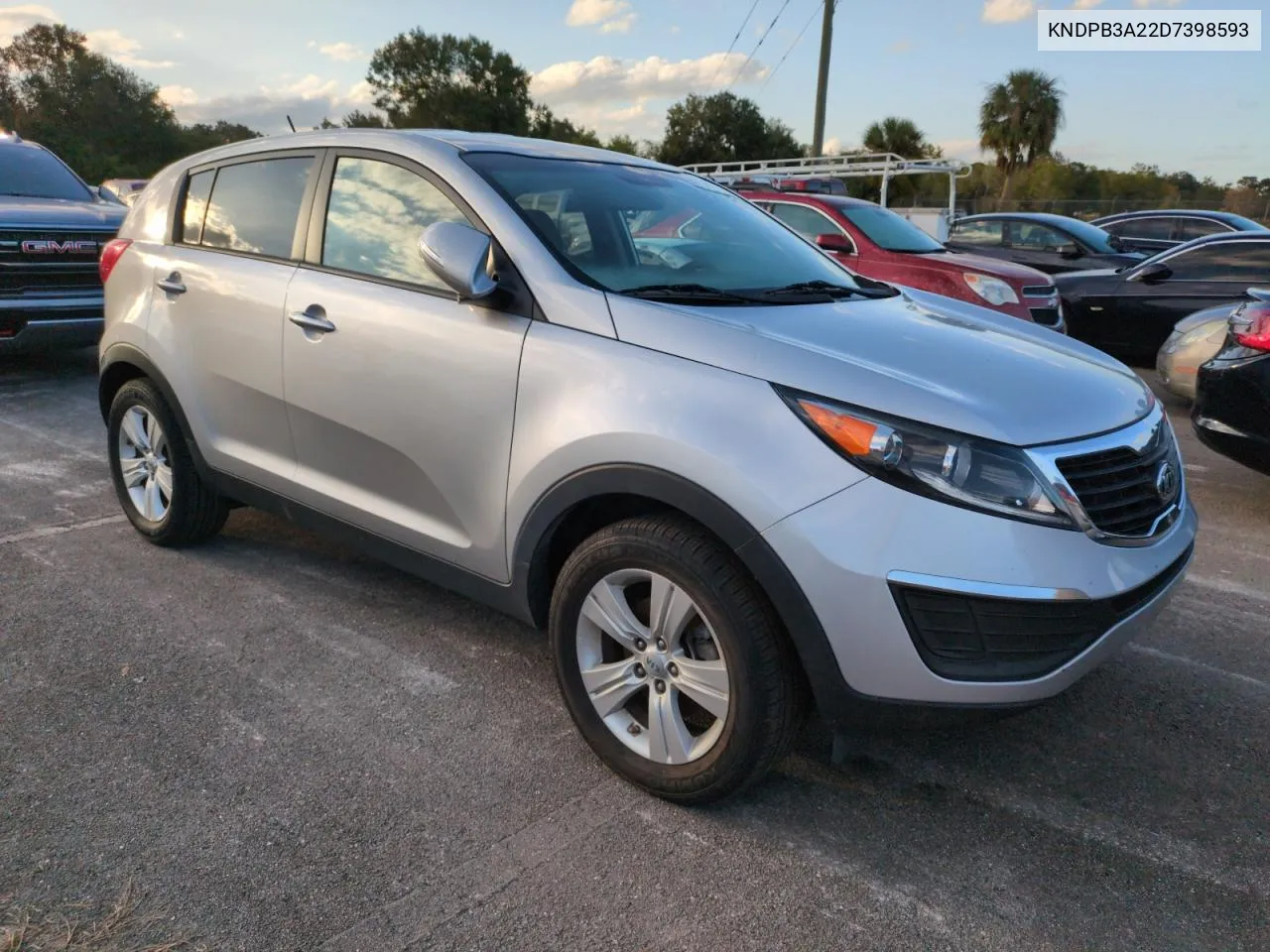 2013 Kia Sportage Base VIN: KNDPB3A22D7398593 Lot: 75022984