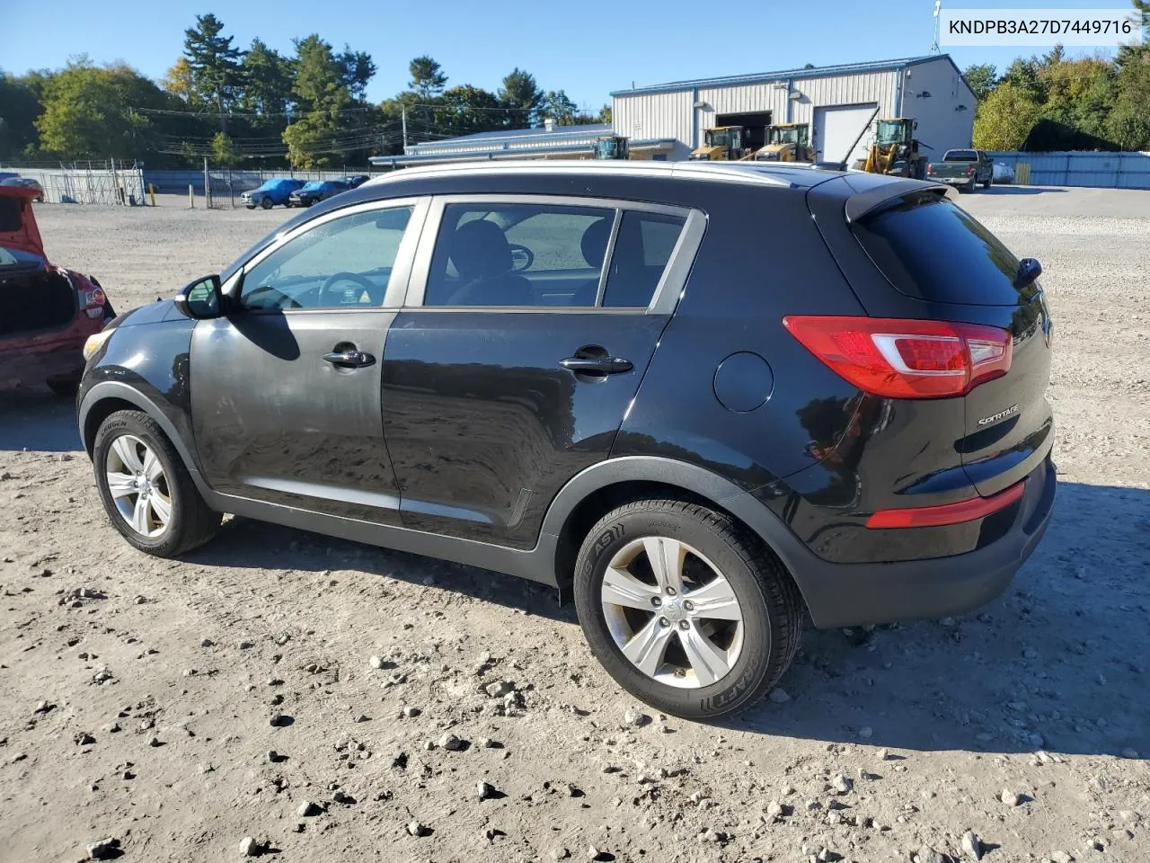 2013 Kia Sportage Base VIN: KNDPB3A27D7449716 Lot: 75083344