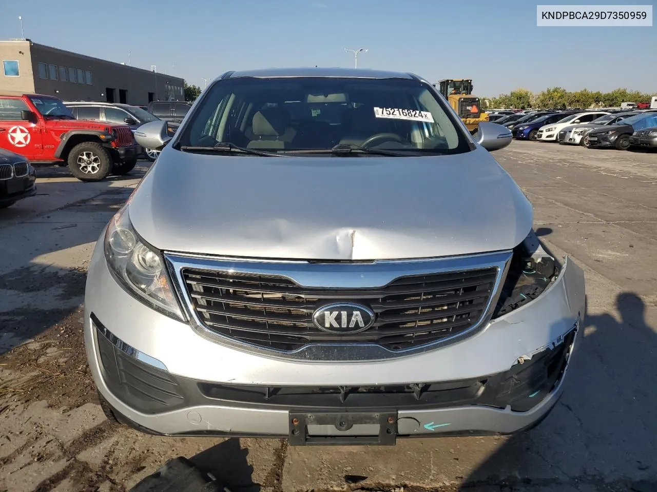 2013 Kia Sportage Lx VIN: KNDPBCA29D7350959 Lot: 75216824