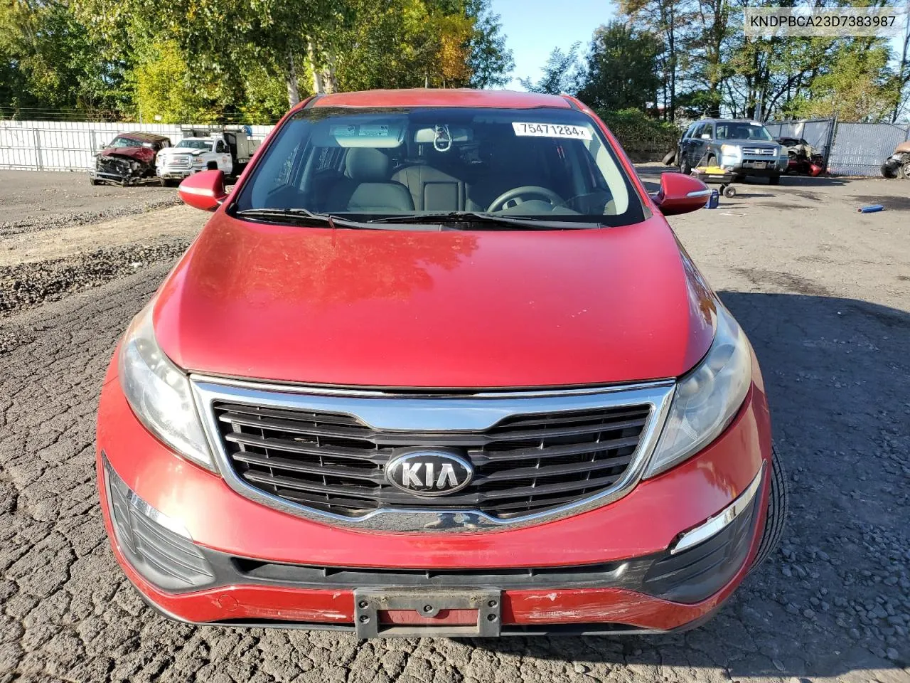 2013 Kia Sportage Lx VIN: KNDPBCA23D7383987 Lot: 75471284