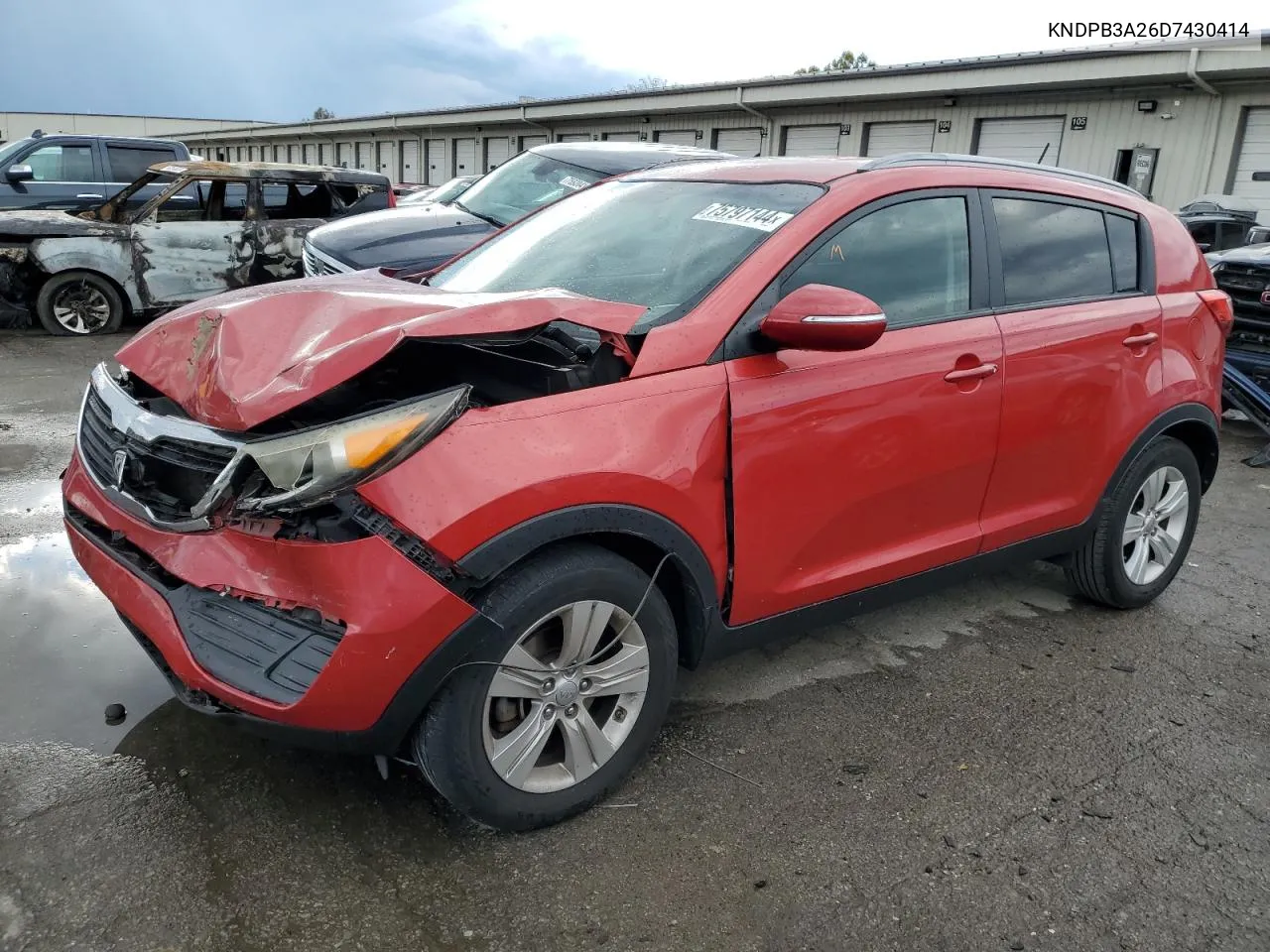 2013 Kia Sportage Base VIN: KNDPB3A26D7430414 Lot: 75797144