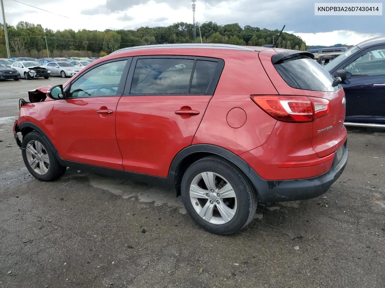 2013 Kia Sportage Base VIN: KNDPB3A26D7430414 Lot: 75797144