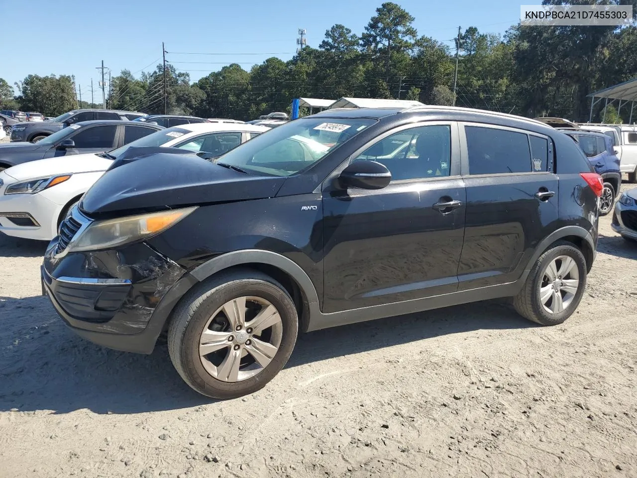 2013 Kia Sportage Lx VIN: KNDPBCA21D7455303 Lot: 76249974