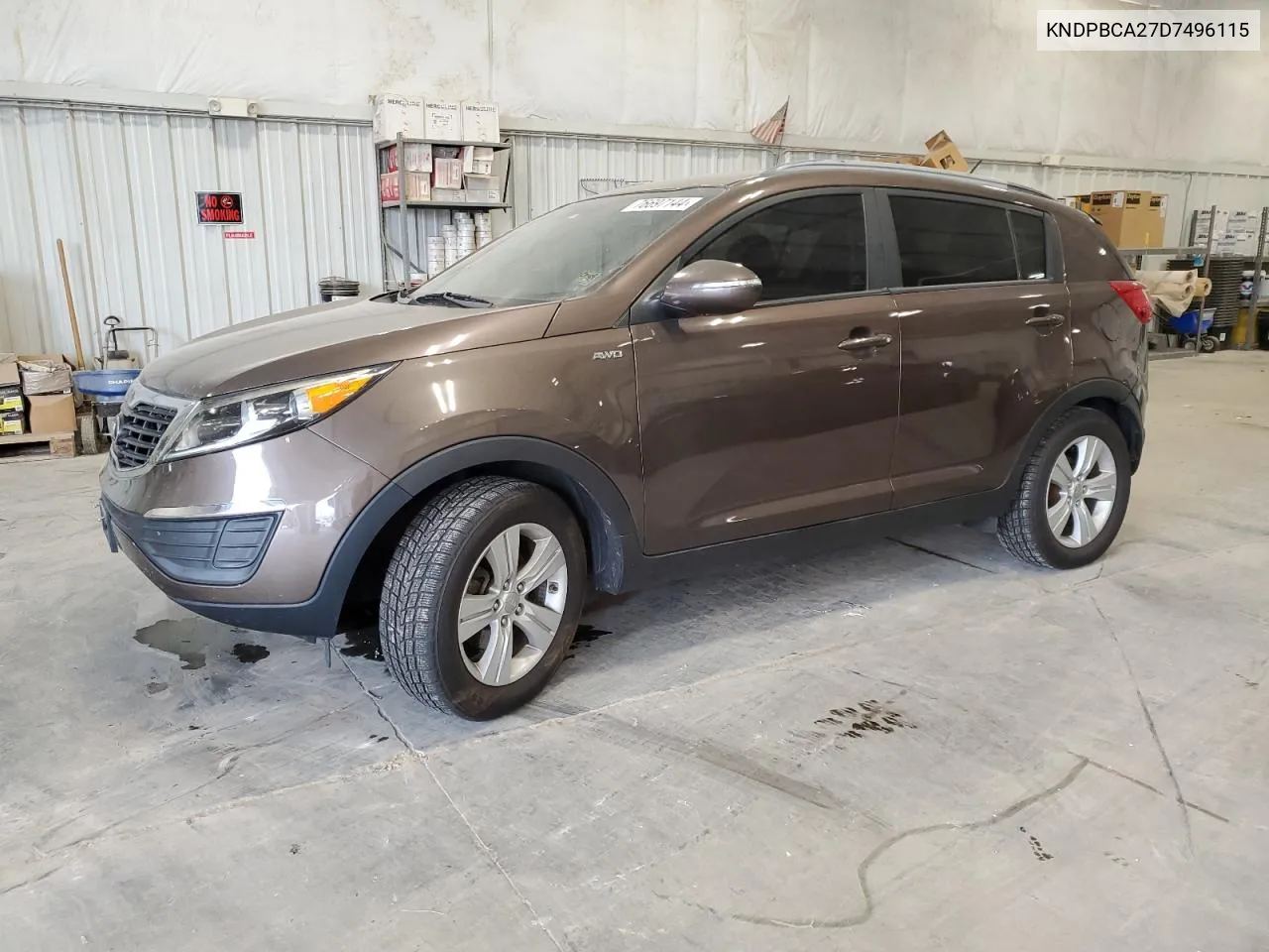 2013 Kia Sportage Lx VIN: KNDPBCA27D7496115 Lot: 76697144