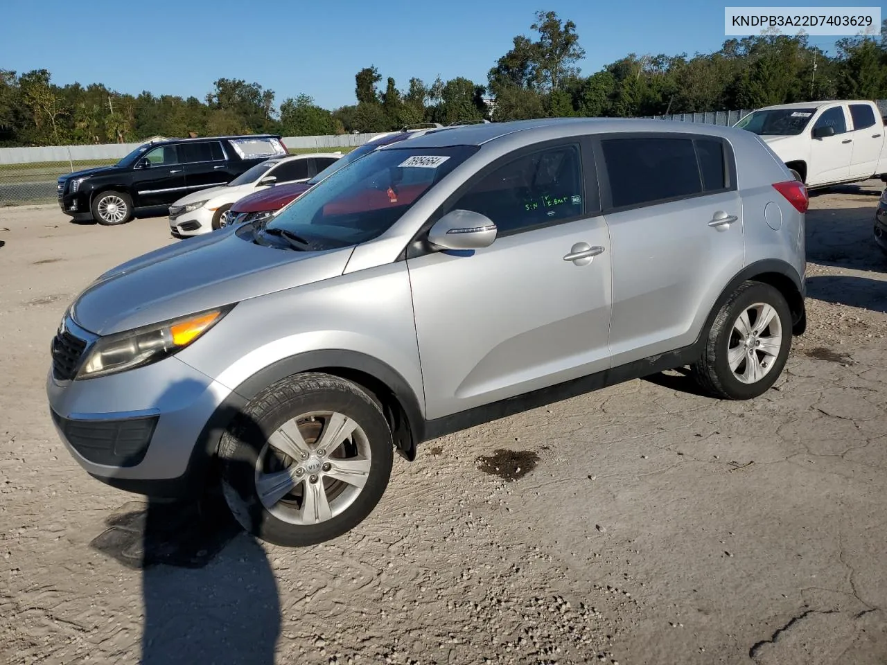 2013 Kia Sportage Base VIN: KNDPB3A22D7403629 Lot: 76954664