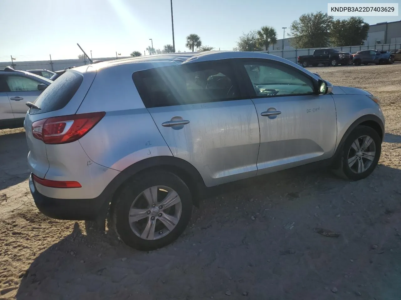 2013 Kia Sportage Base VIN: KNDPB3A22D7403629 Lot: 76954664