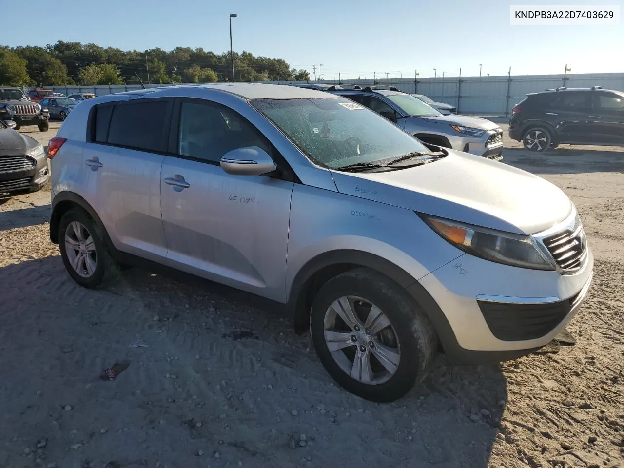 2013 Kia Sportage Base VIN: KNDPB3A22D7403629 Lot: 76954664