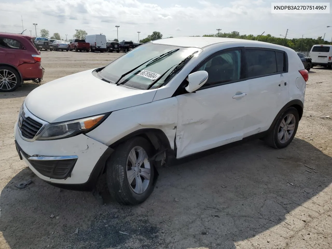 2013 Kia Sportage Base VIN: KNDPB3A27D7514967 Lot: 77579254