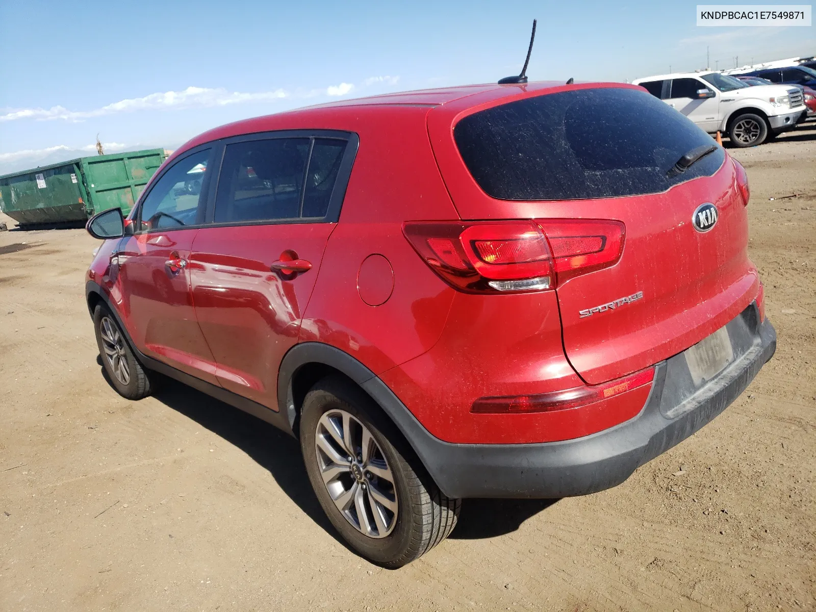 2014 Kia Sportage Lx VIN: KNDPBCAC1E7549871 Lot: 64708024